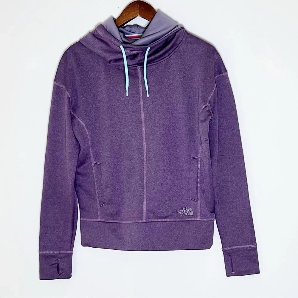 The North Face Women’s Purple High Scuba Neck Hoodie Sweatshirt